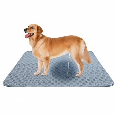 1 pieza Almohadilla reutilizable para orinar de perro, Almohadilla de entrenamiento para cachorros de gran tamaño con antideslizante, malla transpirable, algodón absorbente, capa impermeable de TPU y base antideslizante, plegable, lavable para coche, piso, sofá, baño y talla grande