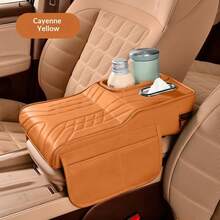 Multifunctional Car Armrest Box Pad, Tissue Box, Cup Holder, Storage Bag, PU Leather Armrest Console Organizer - Armrest Cushion - View 17