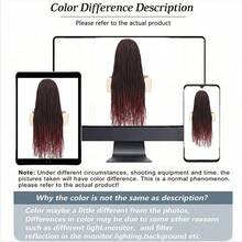 More Beautiful 360° HD Full Lace Knotless Braided Wigs For Women Box Braid Wig With Baby Hair Premium Synthetic Braided Lace Front Wigs Natural Black(Ombre Burgundy) - T1B/BUG - 查看 6