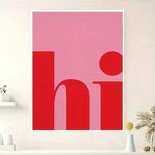 1pc Frameless Canvas Poster Decorative Painting, 'Hi' Modern Art, Canvas Wall Art, Artwork Wall Painting, For Gift, Bedroom, Office, Living Room, Coffee Shop, Bar, Wall Decoration, Home And Dormitory Decoration - Multicolor - View 14