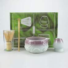 4pcs Matcha Set, Matcha Beginner Set Including Ceramic Matcha Bowl, Matcha Blender, Matcha Sieve, Matcha Spoon, Song Dynasty Tea Ordering Matcha Maker Tool Set, And Holiday Gifts For Family, Friends, And Colleagues - Multicolor - View 8