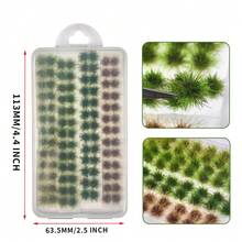 104株/盒 静电植绒草丛 模型火车场景模型装饰草丛 - As photos - 查看 6