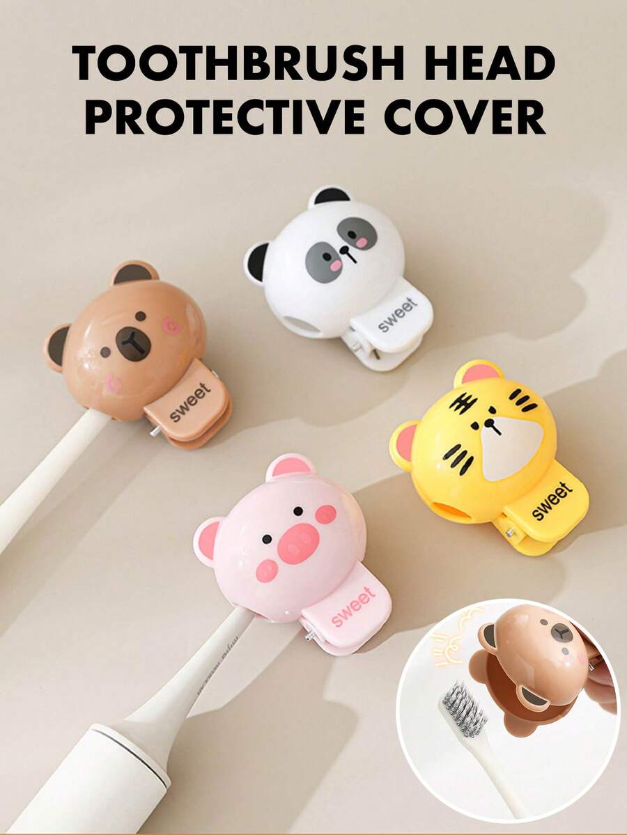 1/2/3支装蘑菇形牙刷架，旅行牙刷盖，“幸运”图案设计，加厚ABS材质，握感舒适，多种颜色可选，适合日常使用、旅行、出差、酒店、居家及开学季。