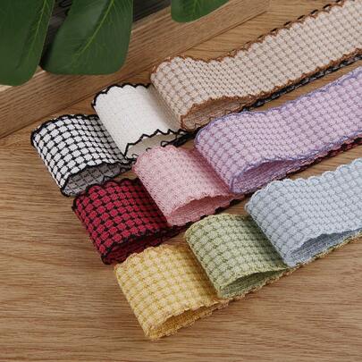 Single-Sided Floral Lace Glitter Plaid Woven Satin Ribbon, DIY Bow Hair Accessories, Gifts, Baking, Clothing Trim