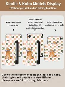 Kingsung Ốp bảo vệ máy tính bảng hình mèo kẻ caro, tương thích với iPad 9.7/10.2/10.5/10.9/12.9 inch/Pro 11 inch, thế hệ thứ 10, Galaxy Tab S6 Lite 10.4 inch, Kindle Paperwhite thế hệ thứ 12 2024 (thế hệ thứ 11) ra mắt năm 2022, mềm mại, chống sốc, chức năng tự động bật/tắt màn hình thông minh. - Nhiều màu - Xem 11