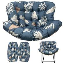Rocking Chair Cushion,Waterproof Wicker Egg Chair Replacement Pad, Hammock Chair Pad, Oversized Multifunctional Wicker Egg Lounge Chair Soft Cushion,Thick Papasan Seat Cushion With Ties For Indoor & Outdoor Patio, Porch, Balcony, Garden Patio Outdoor Rocking Chair Living Room, Comfy Modern Cozy Lounge Rocker Chair Cushion For Balcony Porch Patio - Màu xanh bụi bặm - Xem 11