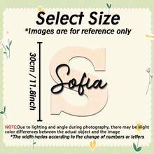 1件定制木质姓名牌,个性化姓名,双层木质设计,26种字母形状可选,木质墙饰,适合儿童房装饰、家居装饰,独特多彩的儿童房门牌,非常适合生日、儿童节、感恩节、情人节、父亲节、母亲节、圣帕特里克节、复活节等节日,个性化礼物,旅行收纳用品 - 彩色 - 查看 18