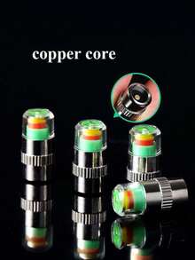 (Random Appearance Color) 1 SET Tire Pressure Monitoring Cap Car Tire Pressure Monitoring Plastic Core Set Tire Pressure Cap Tire Pressure Cap - View 1