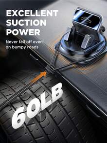 1Pc 360° Rotating Dashboard Phone Mount, Nano Gel Base Enhanced Grip, Auto-Lock Clamp Heat Resistant, For Phones With/Without Cases - Phone Stand - View 8