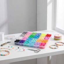 2400pcs Polymer Clay & Acrylic Letter Beads Set, Suitable For Making Bracelets, Necklaces And Other Jewelry - Mixed Shape Jewelry Making Kit, Soft Clay Sheets - Multicolor - View 6