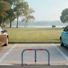 Folding Parking Barrier, Parking Barriers With Posts, Steel Barrier Posts, Parking Barriers, Parking Barriers With Keys And Reflective Markings - A - View 3