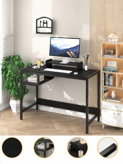 Oferta de Año Nuevo: Escritorio moderno y minimalista de madera con soporte, ideal para oficinas o hogares.
