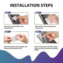 2pcs 9H Tempered Glass Camera Lens Protector Film, Compatible With Samsung Galaxy S26 Ultra/S26 Plus/S25 Ultra/S25 Plus/S25 Edge/S25 FE/S24 Ultra/S24 Plus/S24 FE/S23+/S23 FE/S22+/S21+/A07/A17/A27/A37/A57/A05S/A06/A15/A16/A24/A25/A35/A36/A54/A55/A56 Rear Camera Protective Case, Friendly Design Applicable To Daily Shield, Office, Home Daily Shield Office Home Phone Camera Cover Waterproof Shockproof Anti-Fall Scratch Resistant - Clear - View 3