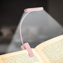 Yogle Luz de lectura recargable mini LED de 3 colores y 5 niveles de brillo, alimentada por batería, lámpara de mesita de noche con clip flexible - Multicolor - Ver 18
