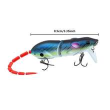 3-Hook Hard Artificial Fishing Lure, Multi-Segment Design For Realistic Movement, Slow Sinking - Multicolor - View 4