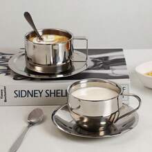 Stainless Steel Double Wall Insulated Mugs Set, High-Quality Casual Cup Set, Suitable For Coffee, Tea, Milk, Latte - Multicolor - View 6