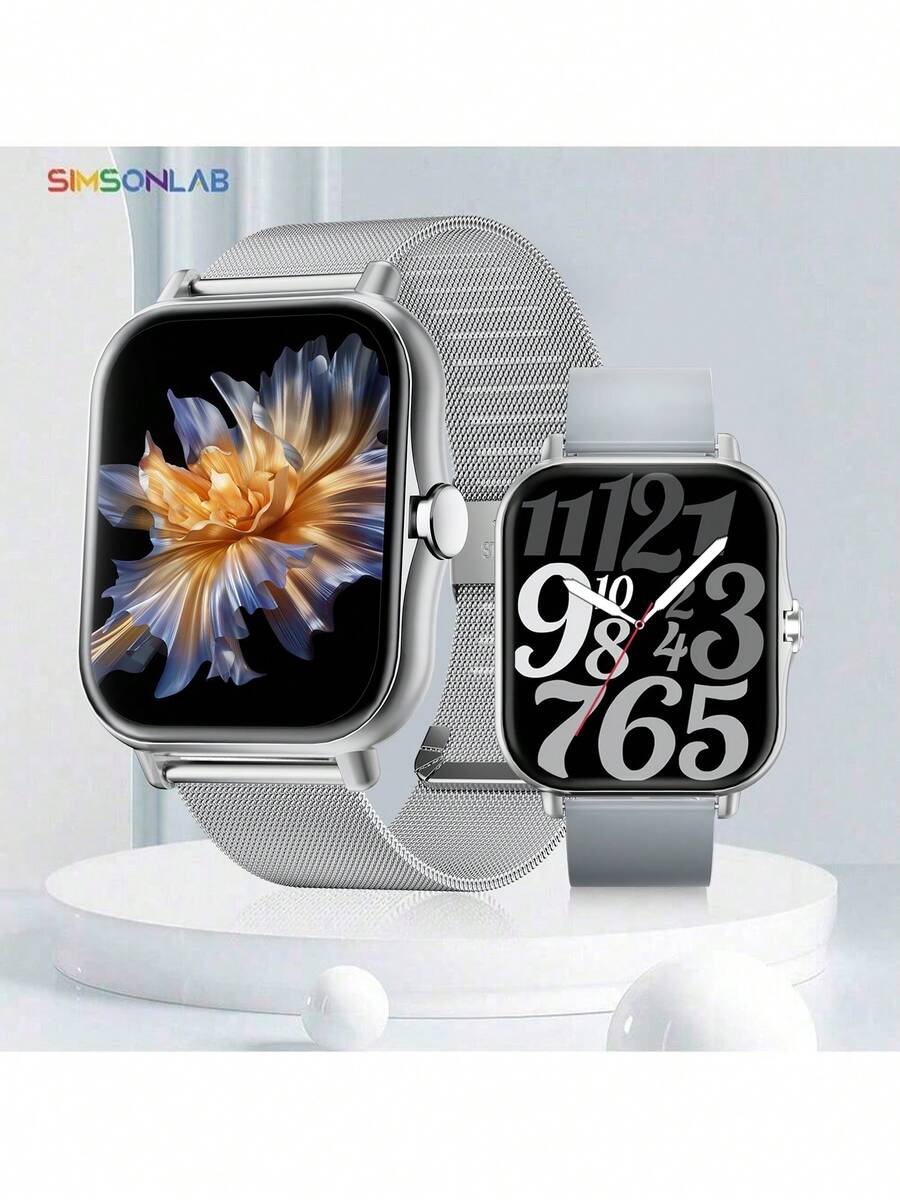 Reloj inteligente grande de 1,83 pulgadas, 2025 nuevo, unisex, diseño de doble correa, batería de 220mAh, duración de la batería de 3-5 días, pantalla a color de alta resolución y clara, colores de correa versátiles, compatible con notificaciones, respuesta de llamadas, control de música, seguimiento de actividad física con conteo de pasos y cálculo de calorías, excelente duración de la batería, gran regalo para Año Nuevo