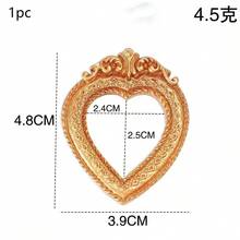 Perlmuttlackiertes Kamelie Harz Accessoire, flacher Boden ohne Löcher, selbstgemachte DIY Handyhülle, cremefarbene Glue Ohrringe, Haarclip, Haarband Dekoration - Gold - Übersicht 13