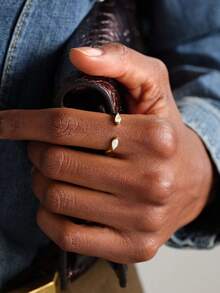 Light Luxury Unique Design 925 Sterling Silver 18k Gold Plated Zirconia Double Leaf Shape Open Rings For Women - Ring - View 2