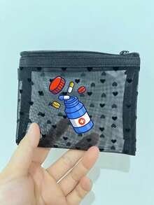 1个迷你便携网袋,印有“快乐药丸”字样和药丸图案,可用作急救包、医疗应急包,适用于户外、居家、旅行、化妆包、浴室收纳、学生宿舍,也是送给妻子、家人、朋友的礼物。此外,它还可用作药袋、药盒、药盒、药瓶、药瓶收纳袋、医院包、药品整理袋、药品收纳袋、邮轮必备品、度假必备品和旅行用品。 - 彩色 - 查看 5