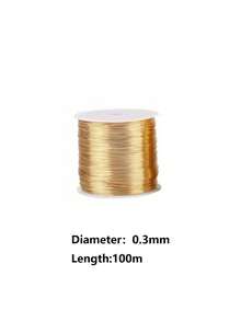 100米/卷 高品质不锈钢首饰线，不褪色、防锈、不易变色、经久耐用，适用于手链、项链DIY、串珠、首饰绳、手工编织等。 - 彩色 - 查看 11