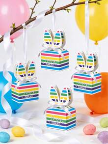 10pcs Easter Party Favor Gift Candy Cookie Paper Box Decoration Boxes Rabbit Carrot Boxes, Kitchen Preservation Products, Home Storage, Home Decor - Multicolor - View 11