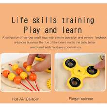 Children's Multifunctional Montessori Early Education Wooden Toys, Puzzle Balloon Busy Board Lock Learning Aids - Multicolor - View 7