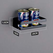 304 Stainless Steel Storage Rack, Spice Rack, Wall-Mounted Organizer Rack, Kitchen Supplies, No Drilling, No Nailing Wall-Mounted - Multicolor - View 8