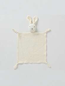 1pc Muslin Teething Blanket, Baby Rabbit Crinkle Cloth Sensory Toy - Multicolor - View 39