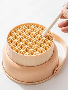 2pcs Silicone Makeup Brush Cleaning Bowl, Pink Bubble Drying Rack, Beauty Sponge Cleaning Tools - A-Purple - View 6