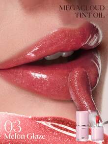 JOOCYEE MEGACLOUD TINT OIL Fermented Color Tinting Oil, Mirror-Like Glossy Lip Gloss, Non-Stick, Waterproof Lipstick, Nude Color, Moisturizing Lip Balm For Autumn/Winter - #03 Melon Glaze - 查看 2