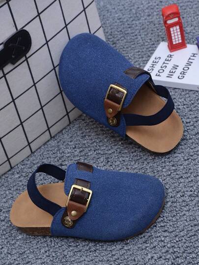 1 Pair Stylish Wooden Clog Sandals, Comfortable Birkenstocks Design With Adjustable Strap, Suitable For Indoor And Outdoor Wear