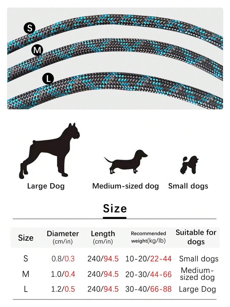 1pc Nylon Reflective No-Hands Shoulder/Crossbody Pet Leash, Suitable For Small/Medium/Large Dogs