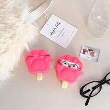 1pc Cat Paw Popsicle Wireless Bluetooth Earphone Case, Compatible With Airpods Pro 3, Cartoon Cute Shockproof Apple Earphone Case Compatible With Apple 1/2/3/4/Pro/Pro2 Bluetooth Earphone Case - Multicolor - View 2