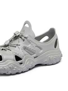 CAMEL CROWN Men's Outdoor Casual Sandals, Hollow Breathable Water Hiking Shoes Beach Slippers - Grey - View 3