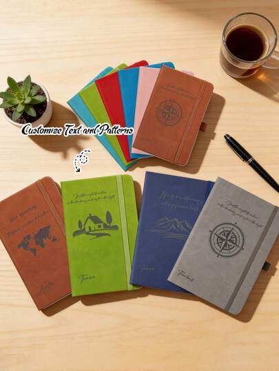 1 Stück personalisiertes A5/A6 Softcover Notizbuch, individualisiertes Muster und Text/Name Notizbuch, personalisierter Name, Handynummer und andere Informationen, geeignet für Notizen, Tagebuch, Besprechungsprotokolle und als Geschenk, verwendbar für Büro, Schule, Klassenzimmer, Lehrergeschenke, multifunktional, dekorativ, wiederverwendbar