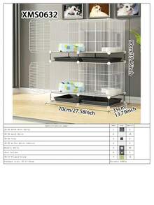 多层幼犬/幼猫笼带托盘，室内兔/猫笼，宠物店笼子 - 彩色 - 查看 16
