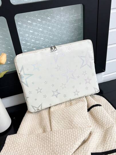 1个学生笔记本电脑保护套，适用于11英寸/13英寸/15英寸笔记本电脑，星形印花面料，休闲男女通用，保护套，文件袋，笔记本电脑便携包，11/13/15英寸便携式桌面保护套，适用于MacBook、HP、ASUS等品牌，适合女生、青少年、男生、大学生，也适用于9-15英寸平板电脑，适用于Air 4/5/Pro、iPad，防震包，单层笔记本电脑包，印花笔记本电脑保护套