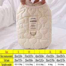 秋冬季狗狗外套，狗狗背心，可爱泰迪/贵宾犬造型胸背带，带牵引绳扣，适合小型犬，保暖冬季宠物服装，适合小型至大型犬，猫咪服装（如果宠物超重，请选择大一码）