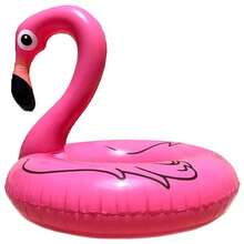 Pink Flamingo - Giant Inflatable Animal Pool Float, Inflatable Floating Ring, Inflatable Swimming Ring, Inflatable Beach Float, Adult Summer Pool Party Water Toy - Pink - View 2