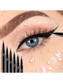 顺滑黑色液体眼线笔，持久显色，速干易涂，防晕染 - 彩色 - 查看 10