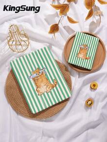 直线猫咪图案平板电脑保护套，兼容 iPad 9.7/10.2/10.5/10.9/12.9/Pro 11（第 10 代），兼容 Kindle Paperwhite 第 12 代（2024 年版）/第 11 代（2022 年发布），柔软防震，具有智能待机/自动唤醒/睡眠功能。 - 彩色 - 查看 9