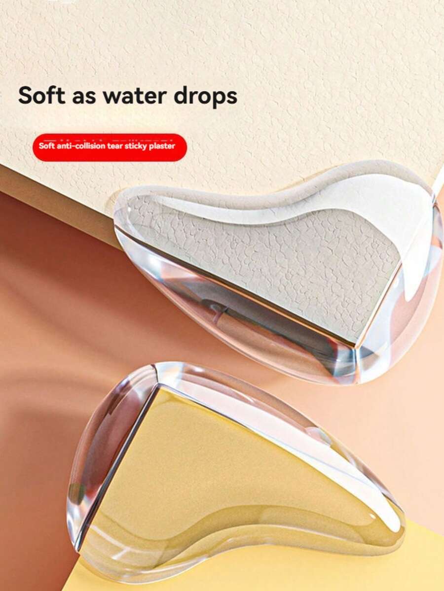 Transparent Corner Guards, Silicone Anti-Collision Edge Protectors For Tables, Windows, Prevent Bumps - E-White - View 1