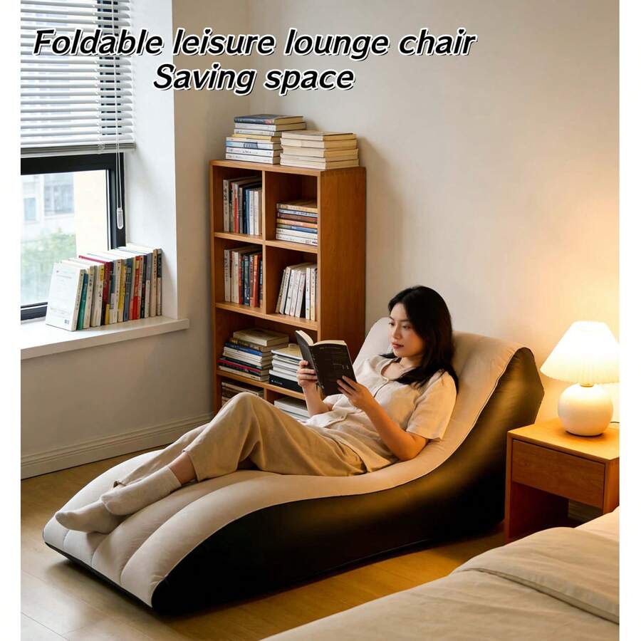 Ghế sofa bơm hơi gấp gọn, chất liệu PVC mềm mại, thích hợp cho văn phòng, ban công, cắm trại, du lịch ngoài trời, ghế tựa bơm hơi gấp gọn di động.
