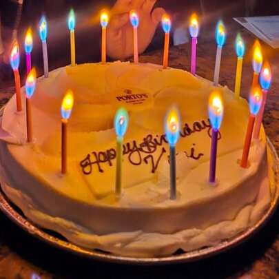 12pcs Stunning Color Flame Multicolor Birthday Candles And Holders, Unscented Color Flame Birthday Cake Candles - Vibrant Party Candles For Birthday Celebrations And Holiday Decorations