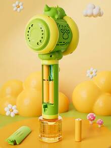 Kids Bubble Wand Set, 4 Animal Designs,Dinosaur ,Rabbit,Unicorn&Bear MachineBubble Toy, 8-Hole Bubble Maker,Green And Yellow,One-Click, Waterproof, With Extra Bubble Solution (Bear Bubble Wand Machine) - Brown - View 8