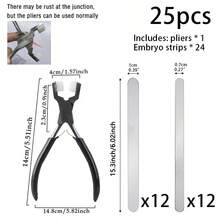 KLONKEE 1 Set Wrist Stamp Kit, Includes 1 Printing Tool And 24 Blank Aluminum Wrist Stamps, Suitable For Jewelry Making And Curved Metal Stamping Tool Set - Multicolor - View 12