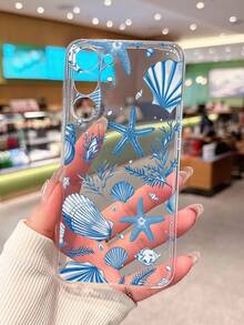 1 chiếc ốp lưng điện thoại thời trang in hình sao biển và vỏ sò, dày dặn, chống sốc, phủ lớp trong suốt, tương thích với iPhone 16/11/16pro/16plus/16promax/16e/15Promax/13/14/12/XS/XR/7G/8P, Galaxy S25/S25PLUS/S25 Ultra/A16/A36/A26/A56/A50/A12/A32/A52/A72/A51/A21S/A13/A14/S24/S24PLUS/S24Ultra,S22/A52/A53/A54/A55/, 11/12Pro/12/12X/13Pro/14Pro/15Pro/, 10/9/Note9/12c/Note11pro/Note8Pro - Nhiều màu - Xem 5