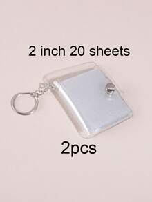1pc 1-Inch 2-Inch Mini Photo Album With Keychain, Student Hanging Album For ID Photos, Fashion Portable Photo Album, Gift For Friends - Multicolor - View 20