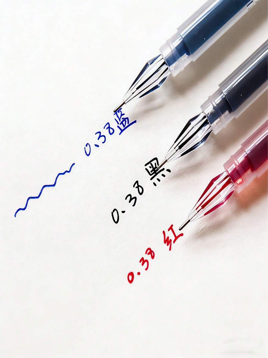 20支/套钻石笔尖圆珠笔，0.38毫米速干墨水，3色套装 - 大容量，适合办公、考试、返校、永恒爱情情人节礼物（大多数人不会选择多色套装） - 均碼 - 查看 1